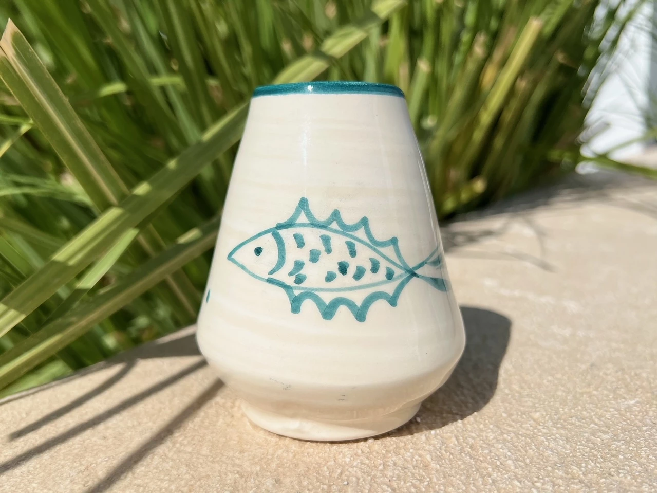 Anthologist Ceramic Bud Cone Vase Blue Psari