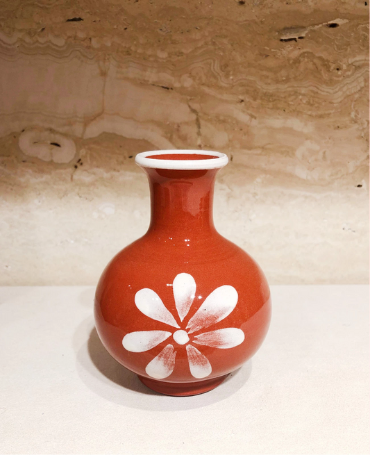 Anthologist Ceramic Bud Gourd Vase Red Clay, Psari