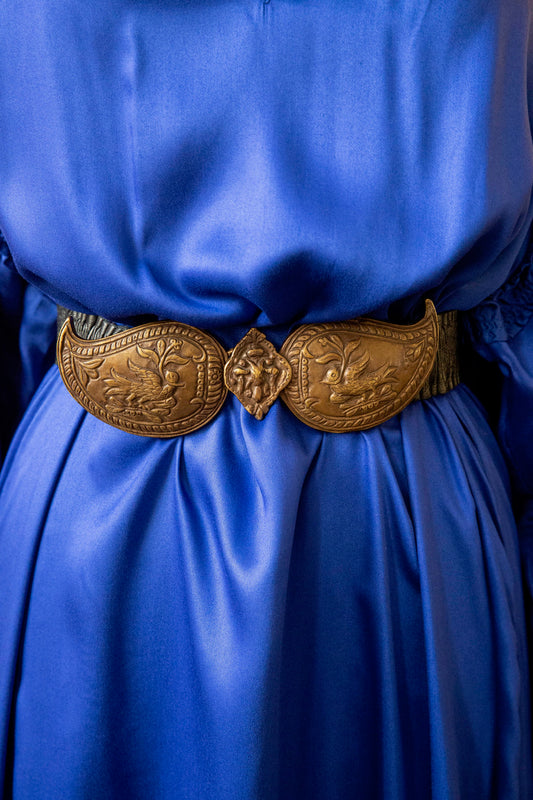 Goddess Belt, Black Leather with Elastic