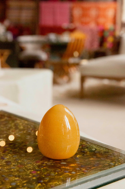 Anthologist Glass Easter Egg, Gold Small
