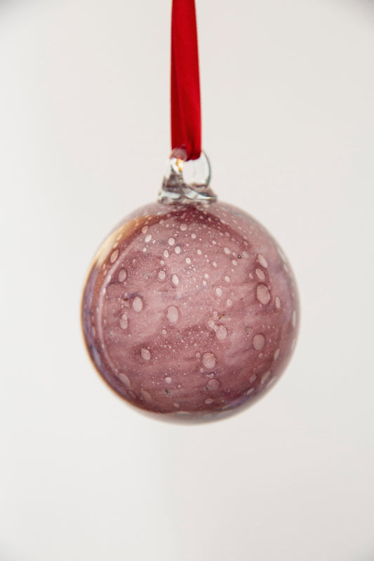 Christmas Glass Ornament, Amethyst