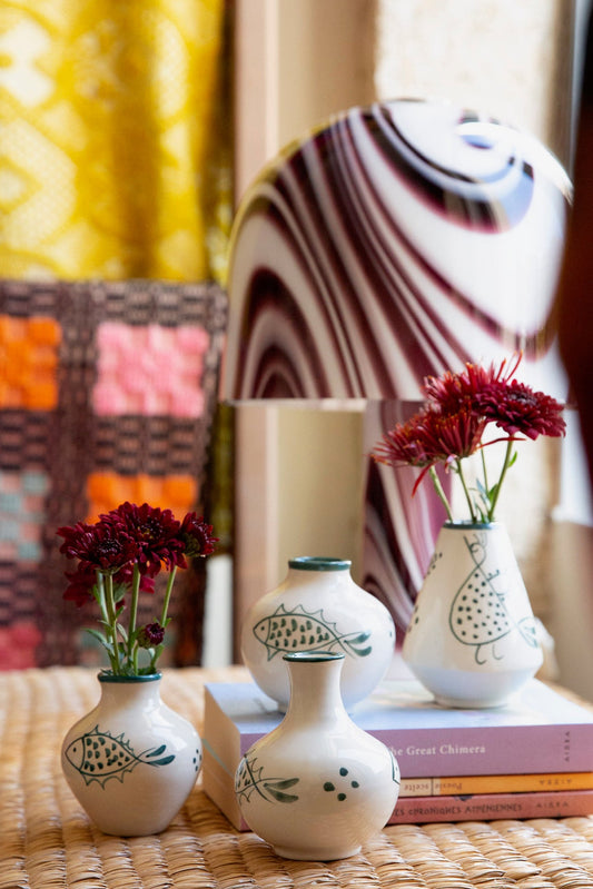 Anthologist Ceramic Bud Bouquet Vase Blue Psari