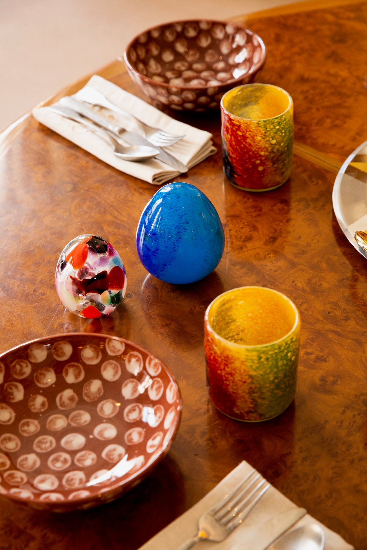 Anthologist Glass Egg, Blue, Medium