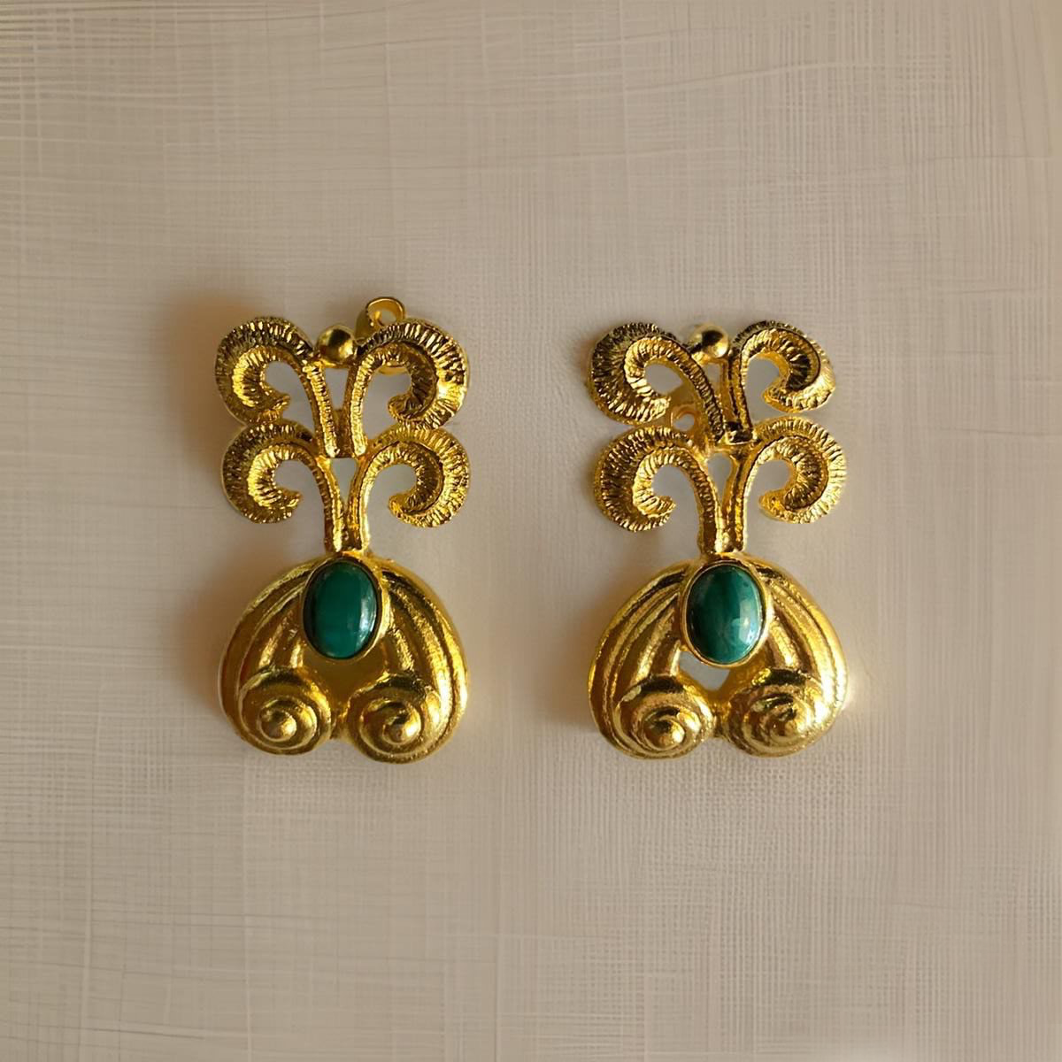 Seas the Day Earrings, Malachite