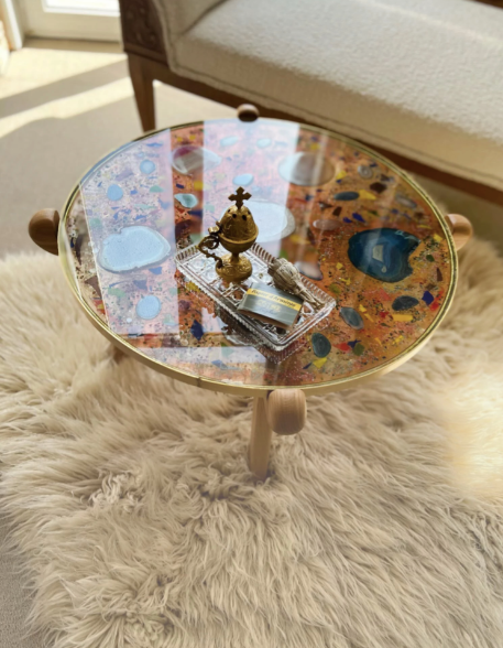 Agate Kaleidoscope Glass Table – Anthologist