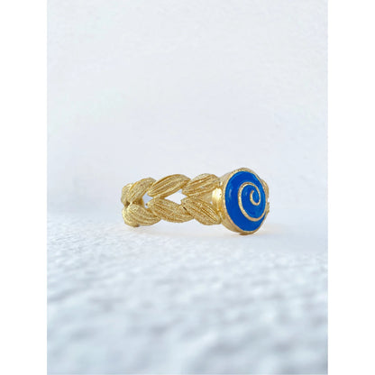 Circle of Hope Cuff Blue Enamel