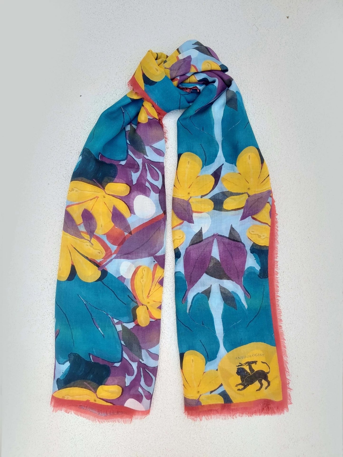 Anthologist Print Scarf Petroleum