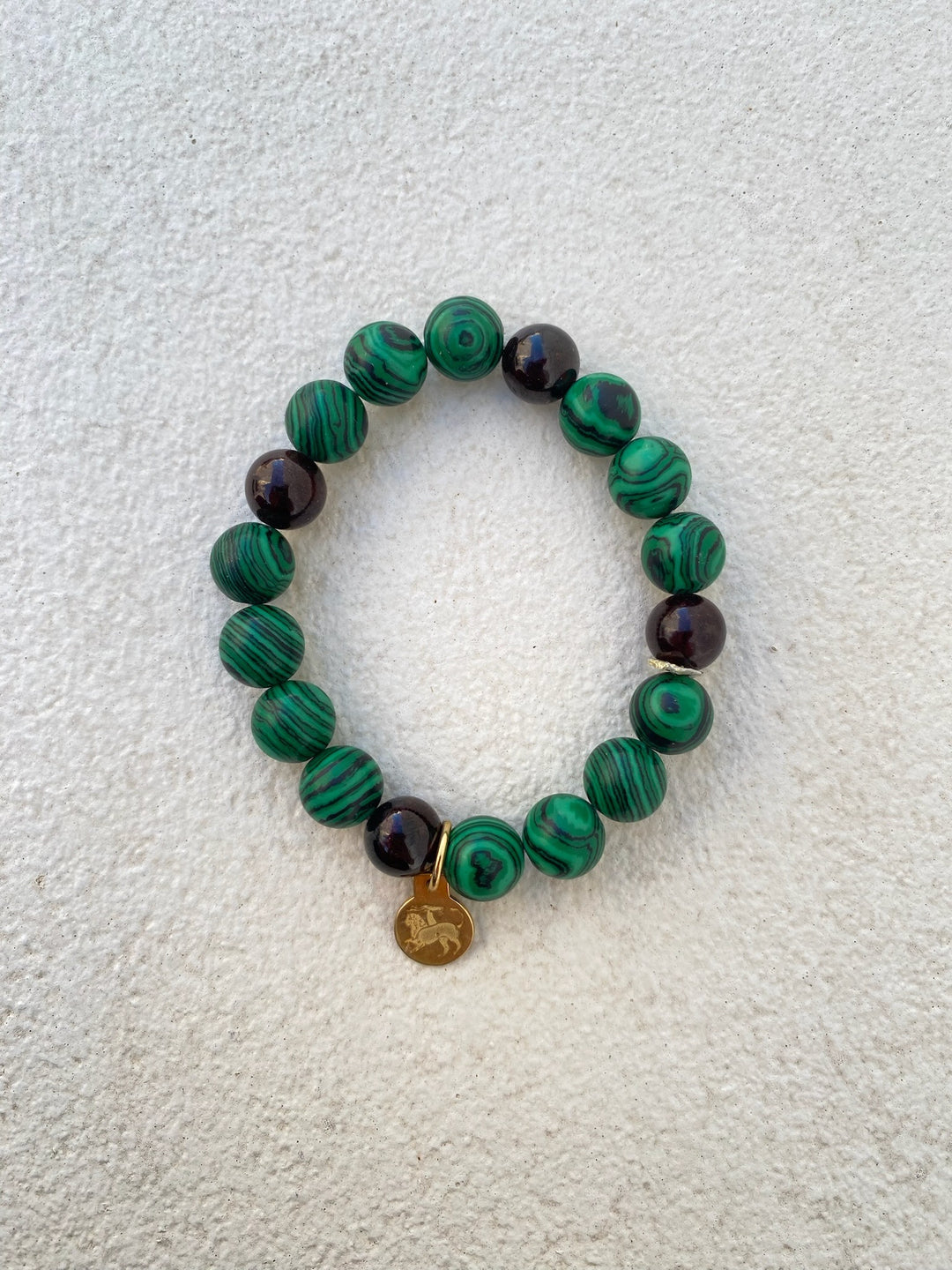 Chimera Bracelet with Malachite and Onyx Beads