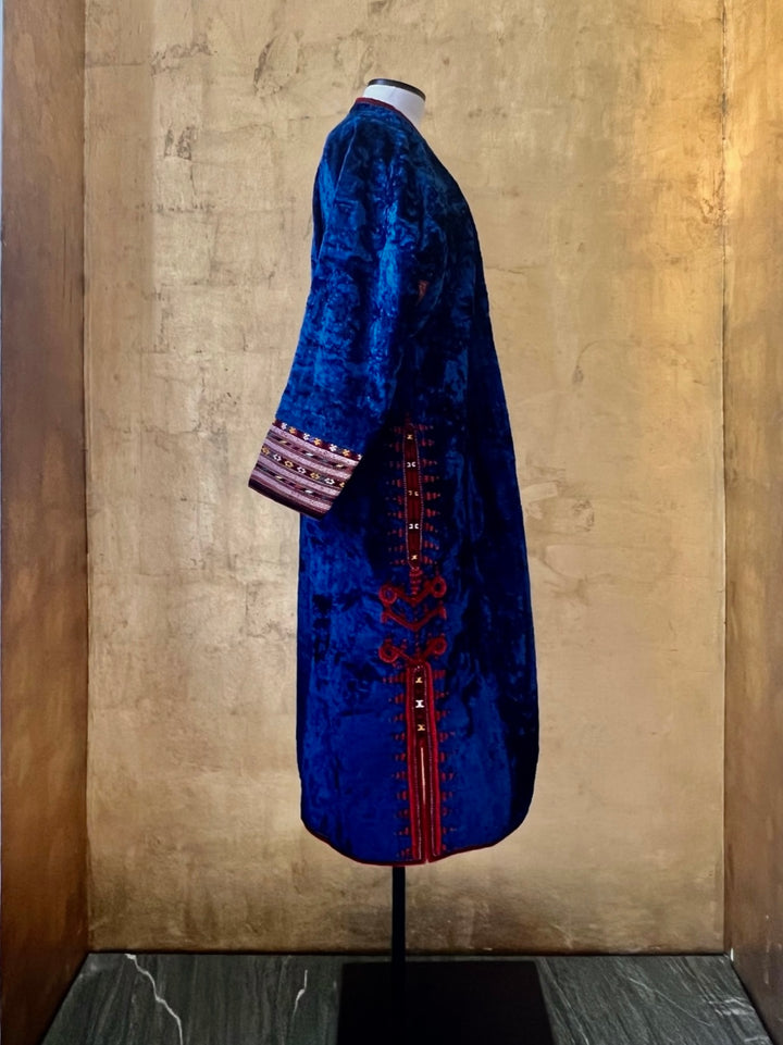 Antique Blue Velvet Jacket