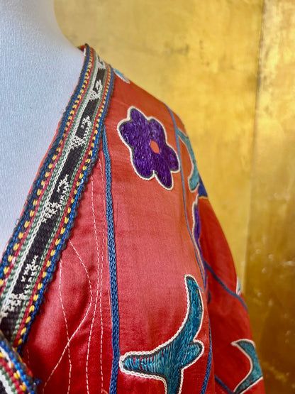 Antique Suzani Silk Jacket