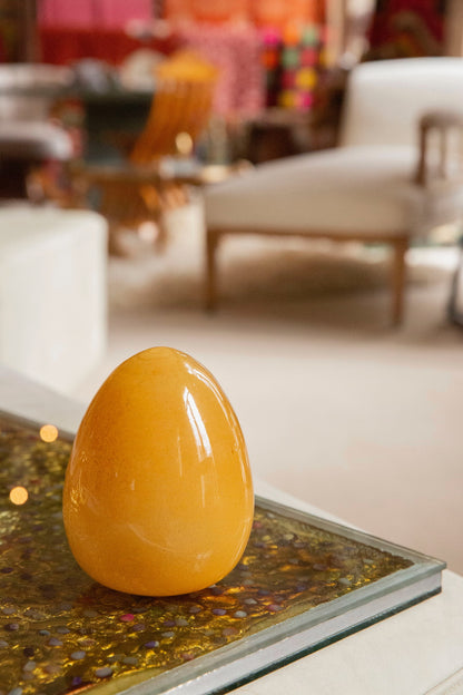 Anthologist Glass Easter Egg, Gold Large