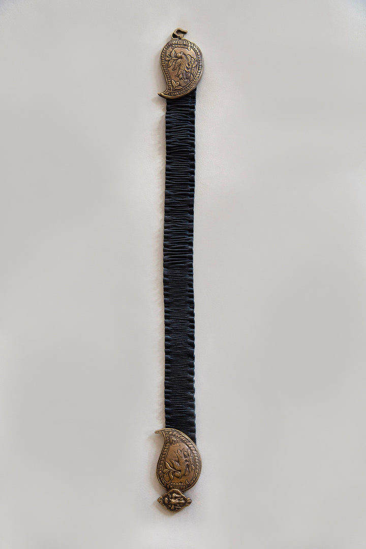 Goddess Belt, Black Leather with Elastic