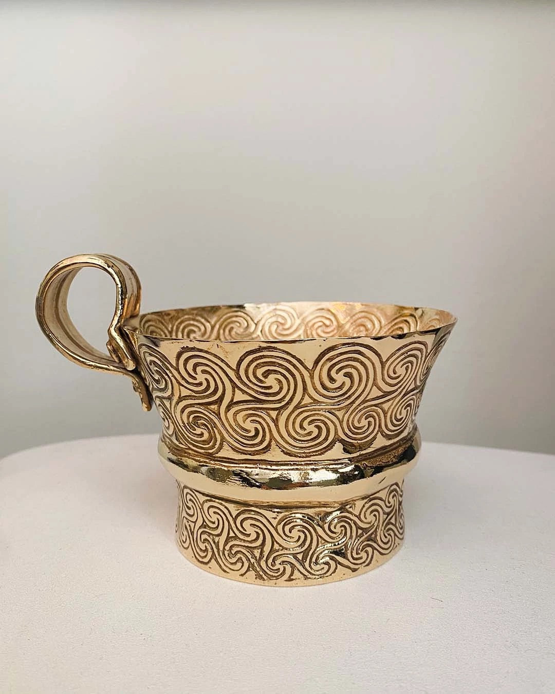 Gold Scroll Cup