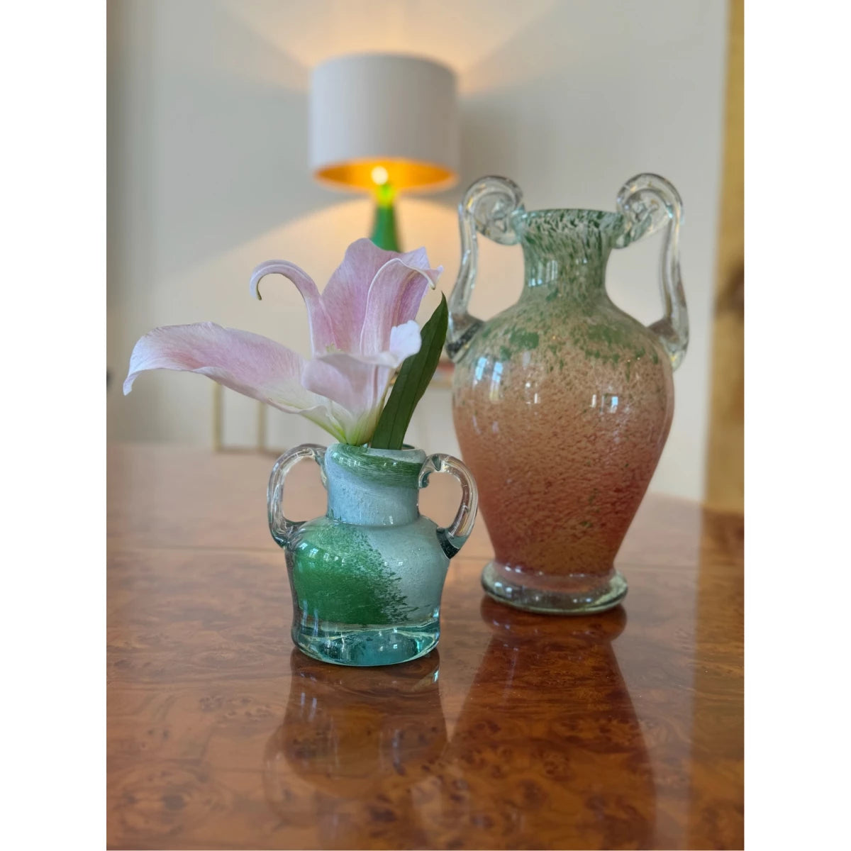 Blown Glass Amphora Vase