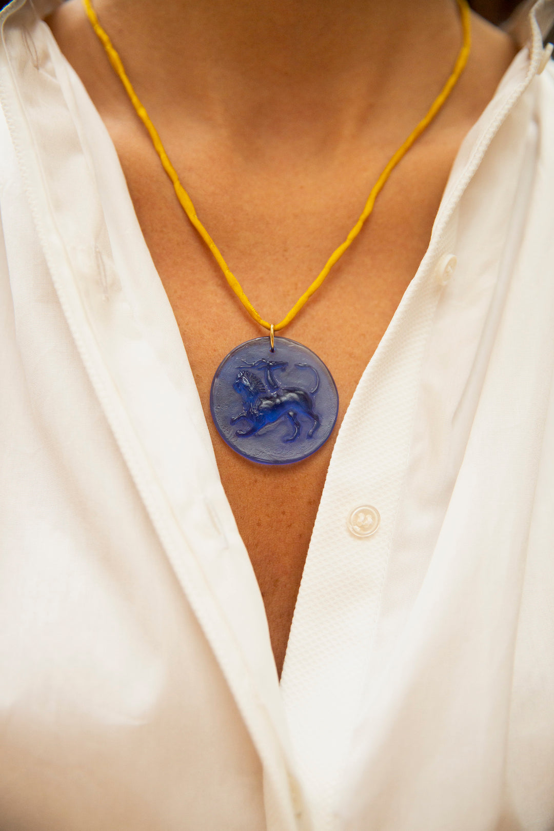 The Chimera Medallion – Murano Glass Edition (Saffron)
