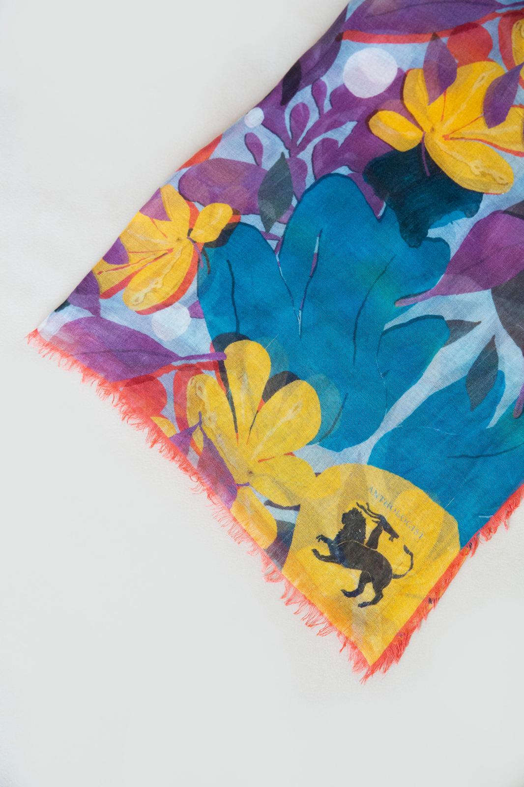 Anthologist Print Scarf Petroleum