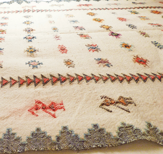 Rare, Vintage, Hand-Loomed, 1960’s Greek Kilim Carpet