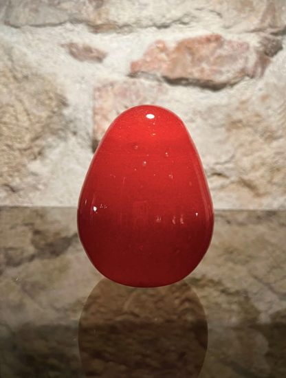 Anthologist Glass Easter Egg, Red Large