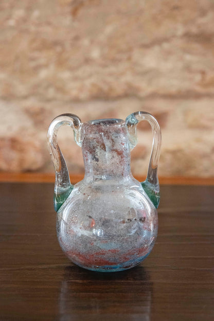 Blown Glass Amphora Vase, Lavender