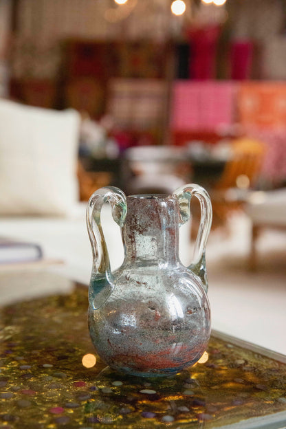 Blown Glass Amphora Vase, Lavender