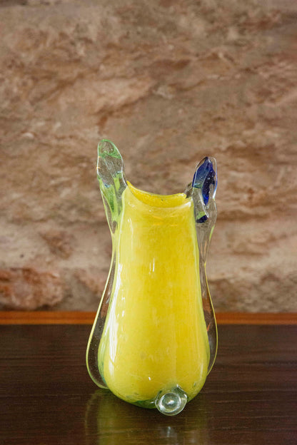 Blown Glass Bloom Vase, Yellow, Slim