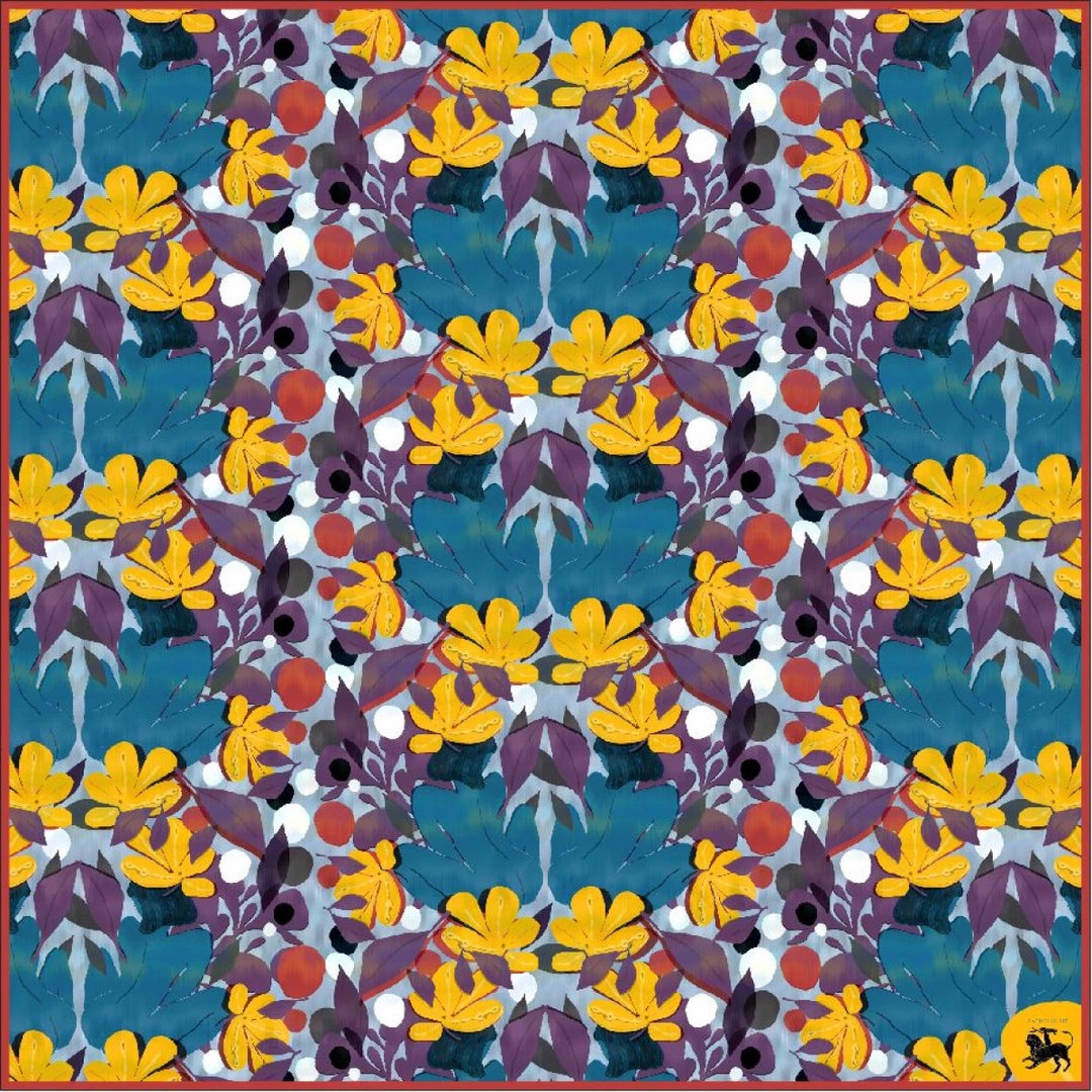 Anthologist Print Scarf Petroleum