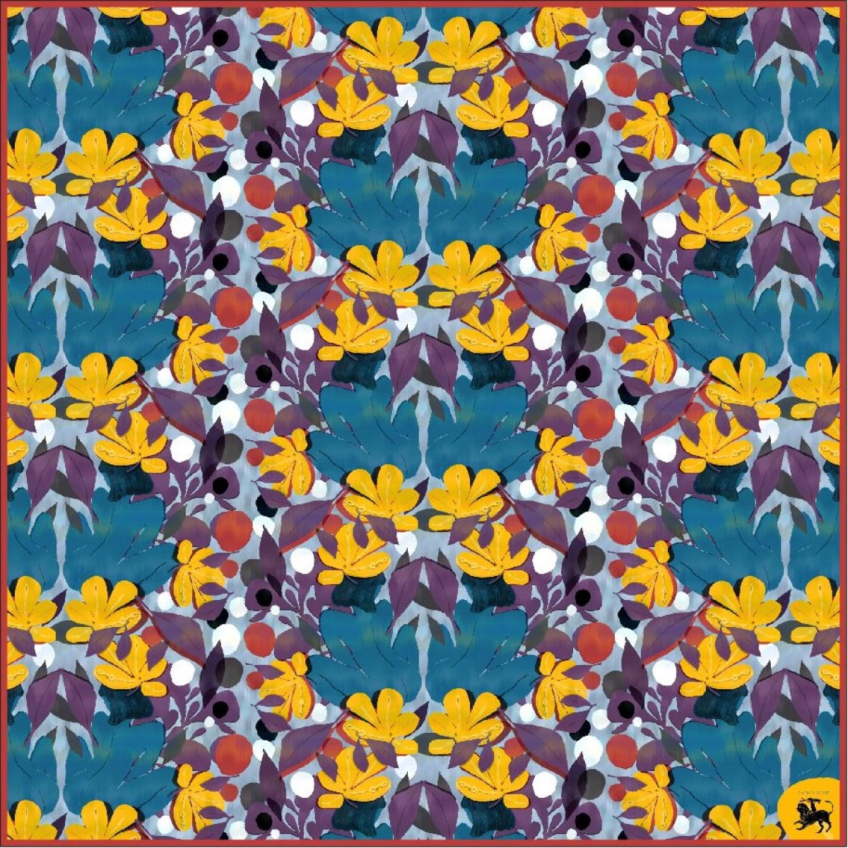 Anthologist Print Scarf Petroleum