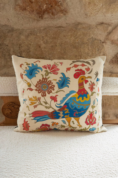 Byzantine Rooster Vintage Pillow