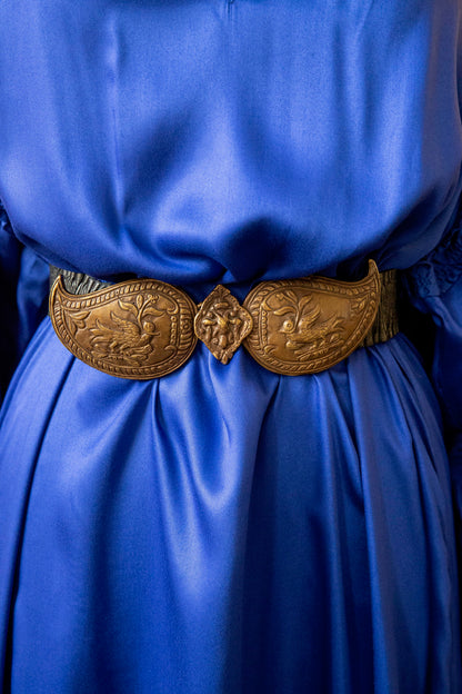 Goddess Belt, Black Leather with Elastic