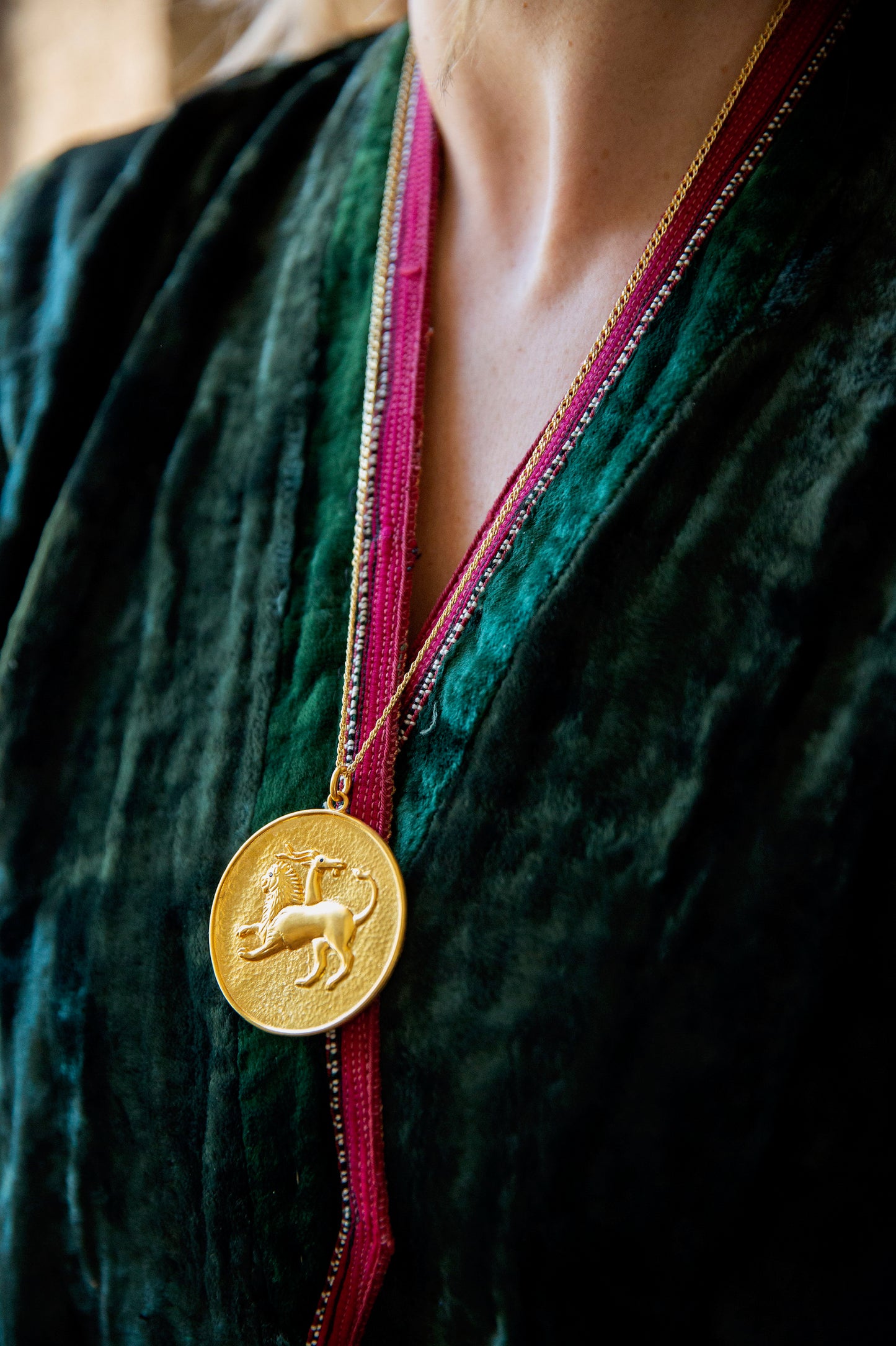 Anthologist’s Chimera Medallion Necklace