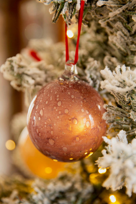 Christmas Glass Ornament, Amethyst