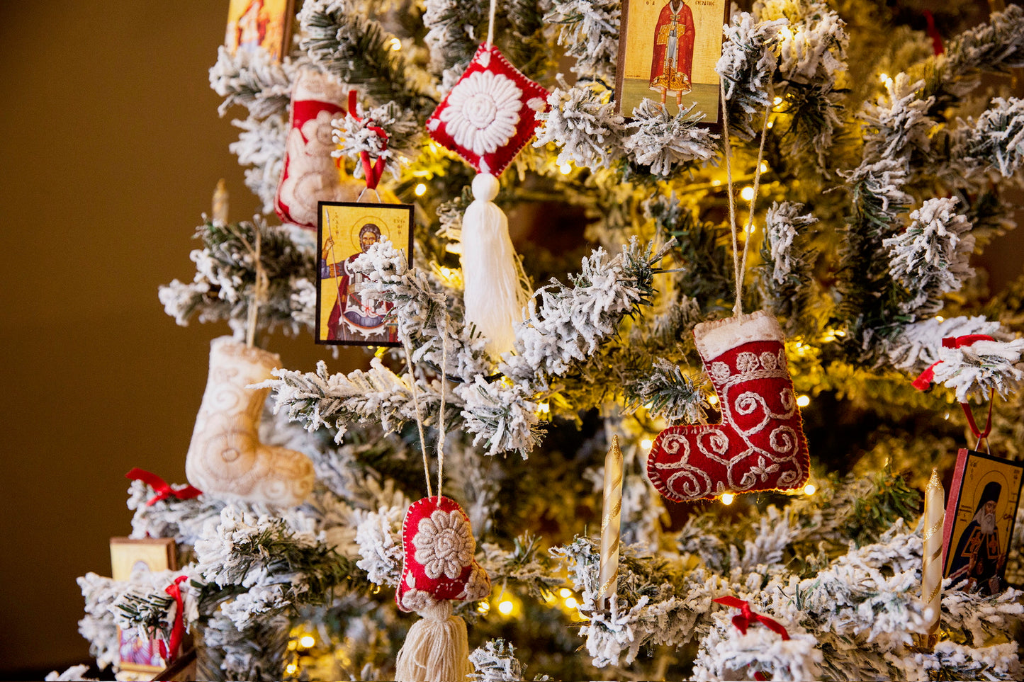 Holiday Edition Embroidered Felt Ornament Set of 5