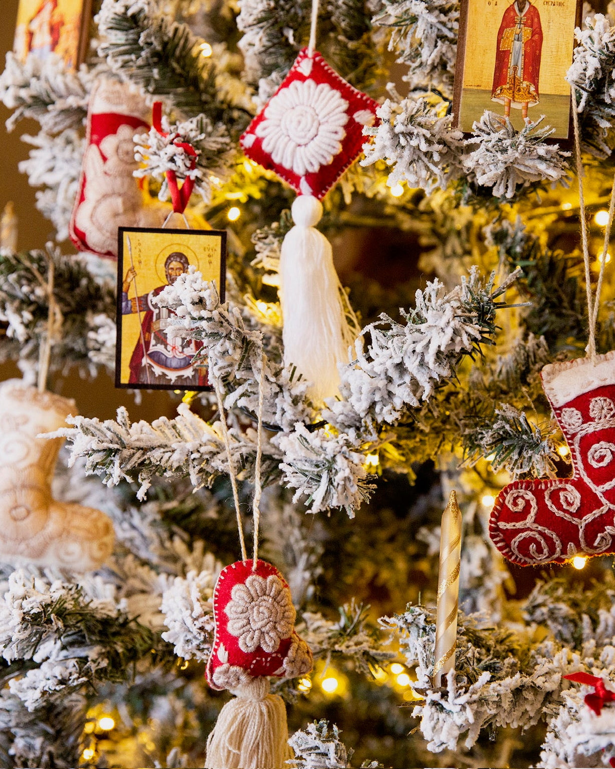 Holiday Edition Embroidered Felt Ornament Set of 5