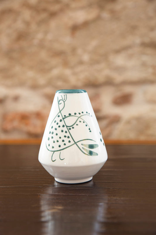 Anthologist Ceramic Bud Cone Vase Blue Psari