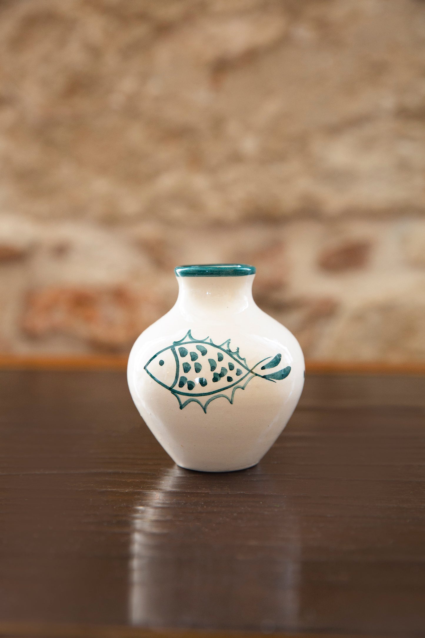 Anthologist Ceramic Bud Short Neck Vase Blue Psari