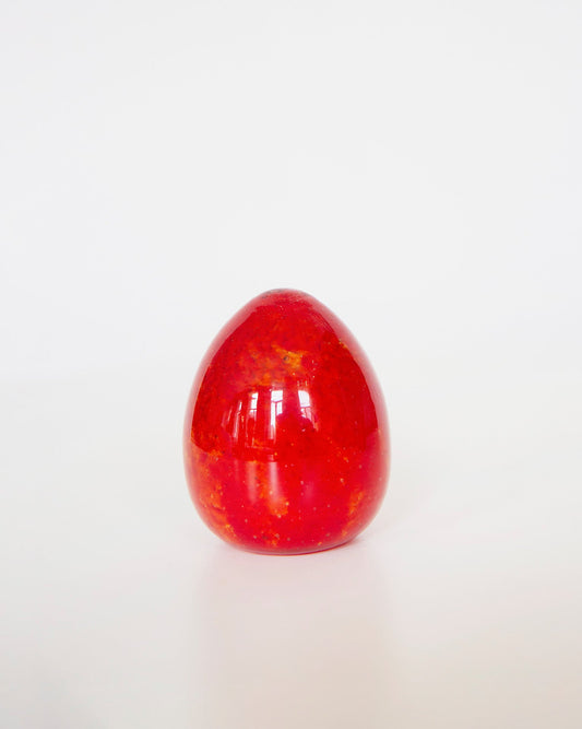 Anthologist Glass Egg, Red, Small
