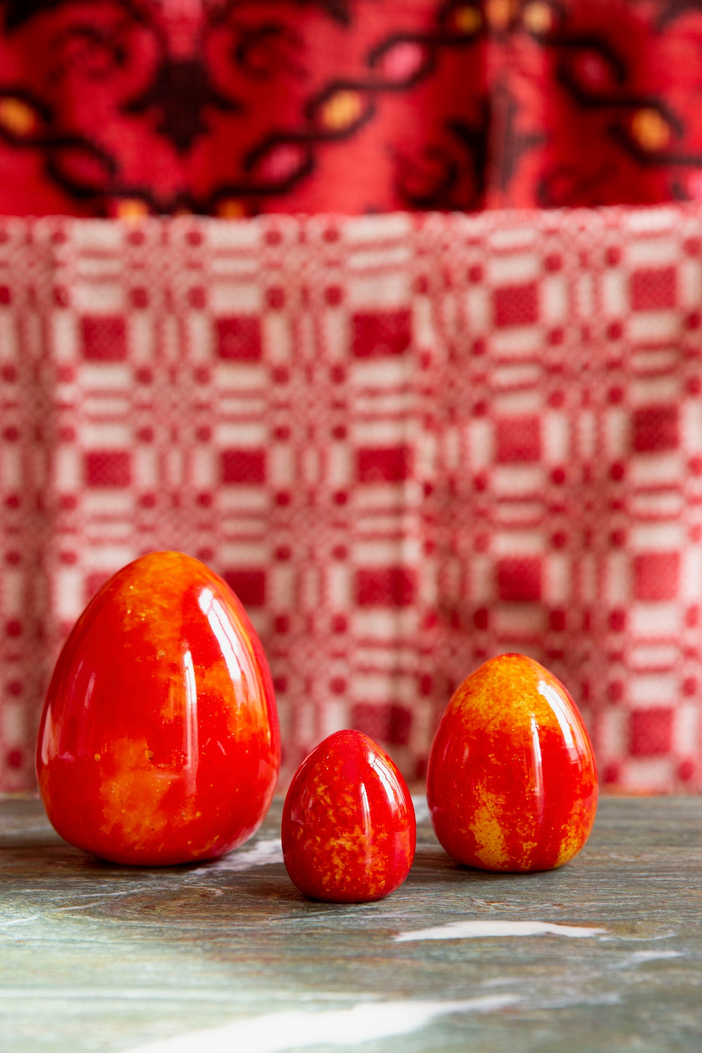 Anthologist Glass Egg, Red, Large