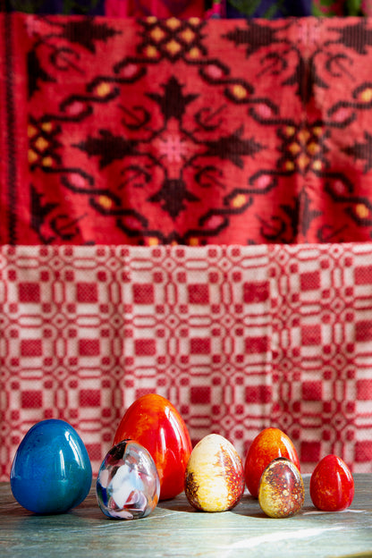 Anthologist Glass Egg, Red, Large