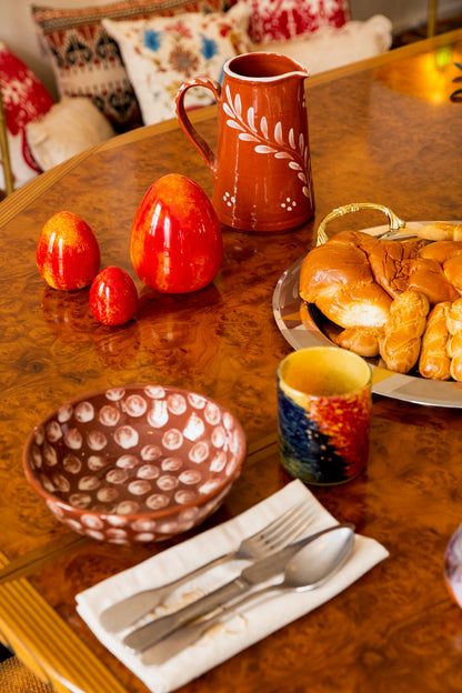 Anthologist Glass Egg, Red, Large