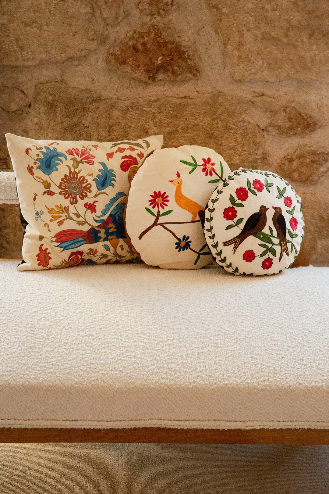 Delphi Peacock Vintage Pillow