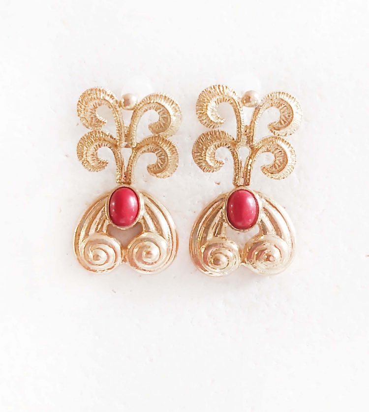 Seas the Day Earrings, Coral