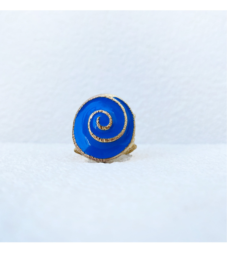 Circle of Hope Ring Blue Enamel